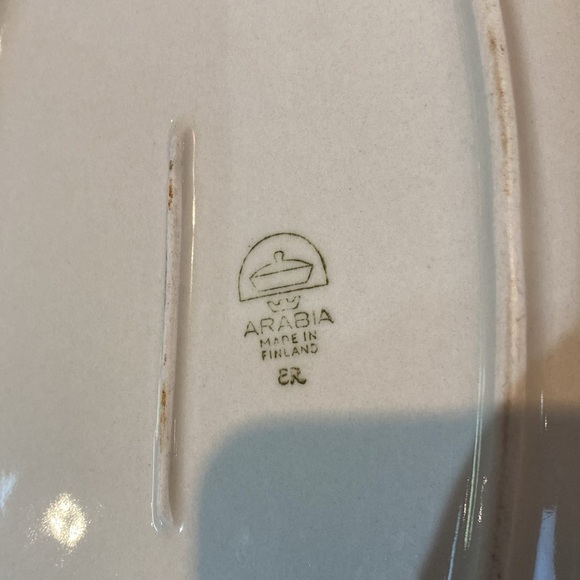 🇫🇮 Vintage MCM Made in Finland “Arabia” Stoneware Platter - Picture 4 of 6